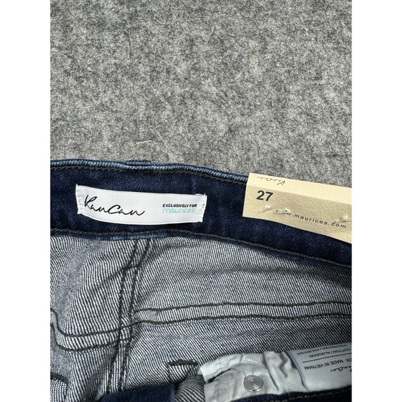 KanCan High Rise Bermuda Shorts Womens 27 Denim Blue Distressed Boho Western‎ - Picture 7 of 8